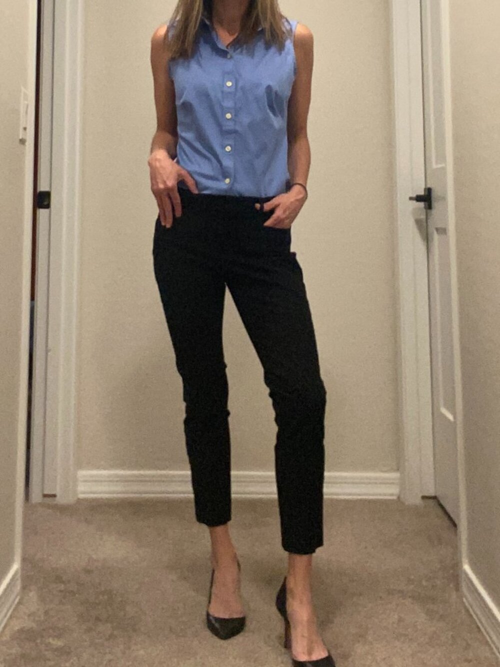 Banana Republic Non Iron Sleeveless Collared Top Women’s 6